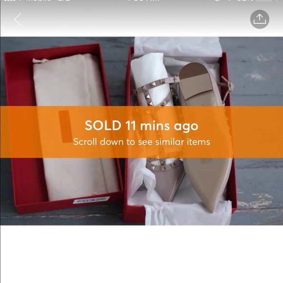 VALENTINO ROCKSTUD CAGED LEATHER BALLERINA FLAT 38 - Picture 1 of 8